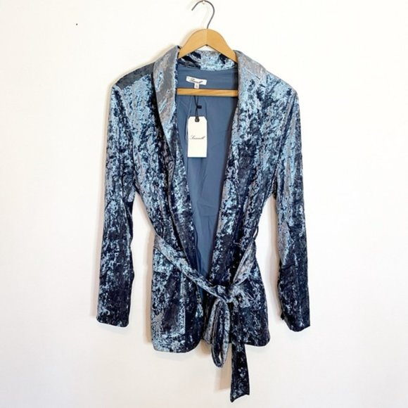 Sensemill Jackets & Blazers - Boutique Sensemill Velvet Robe Jacket Denim Medium